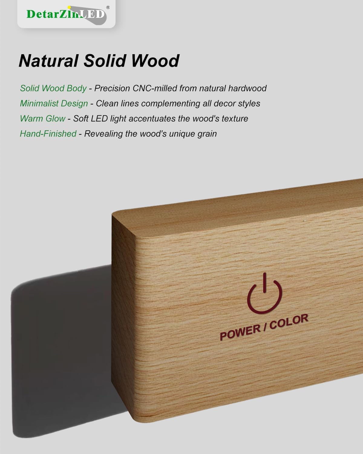 Rechargeable Wood Wall Lights with Remote & Touch, 5200mAh Battery Operated Wall Sconce 3 Color Temperatures & RGB. Magnetic, Stick-On, Dimmable Wall Reading Lamp for Bedroom, Living Room, Picture