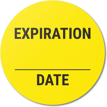 Sell By/Expiration Food Date Labels (1.5 inch, Round - 300 Labels) | Sell by Date Stickers for Food Service, Food Rotation, Best Before Prep Sticker with Writable Blank Space