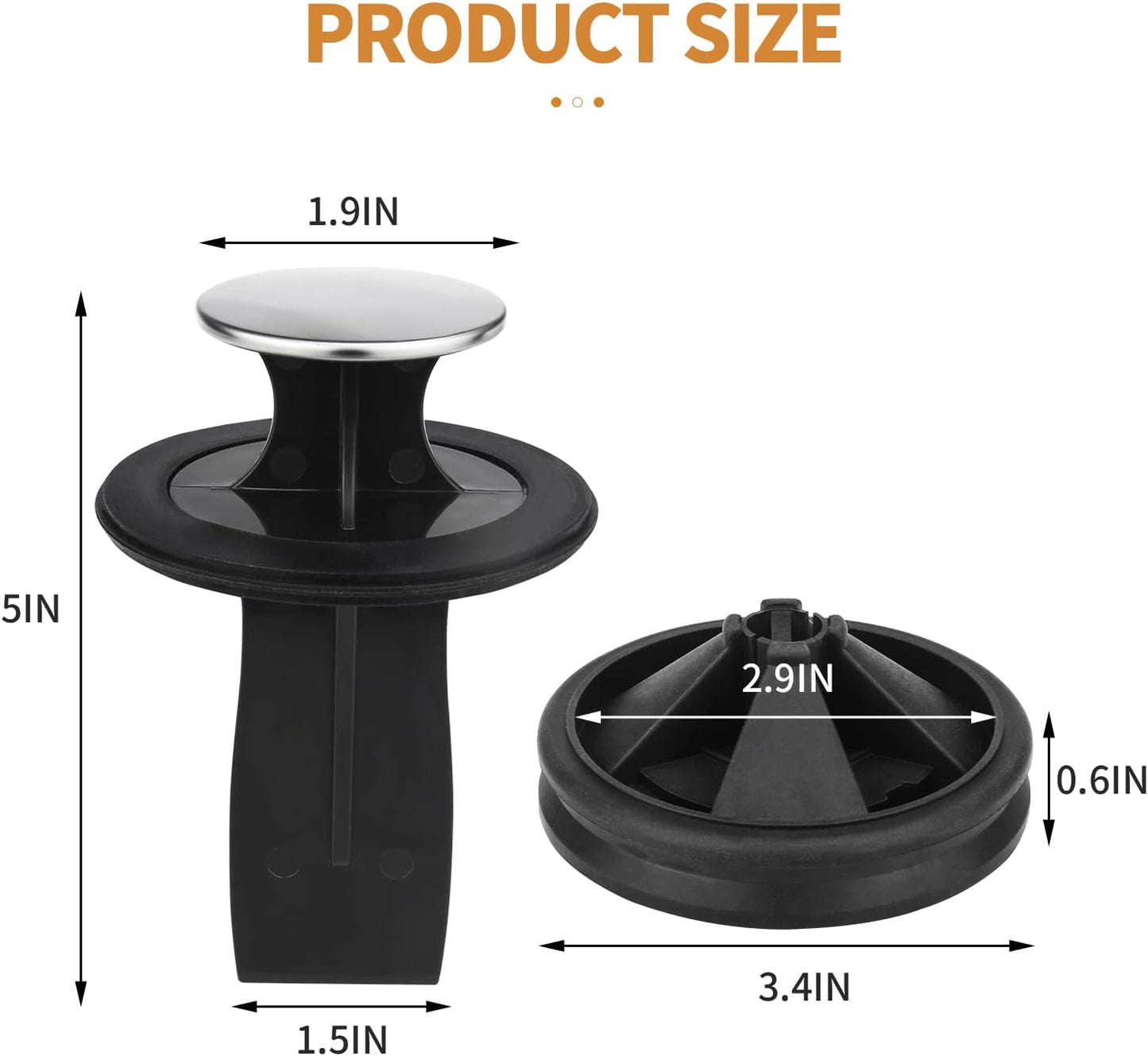 Garbage Disposal Splash Guard, 2 Pack Upgraded EPDM Rubber Drain Insert for InSinkErator Evolution Series 3 3/8" QCB-AM Sink Baffle Drain Cover Removable Quiet Collar EPDM Strainer Insert Parts