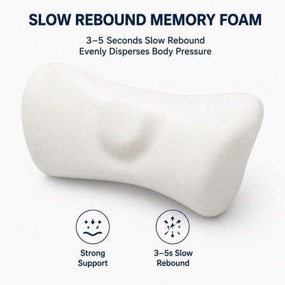 Ergonomic Lumbar Support Pillow, Memory Foam Back Cushion | Back Pillow for Low Back Pain Relief, Ergonomic Support with Detachable Fixation Band for Office Chair, Car Seat and Recliner