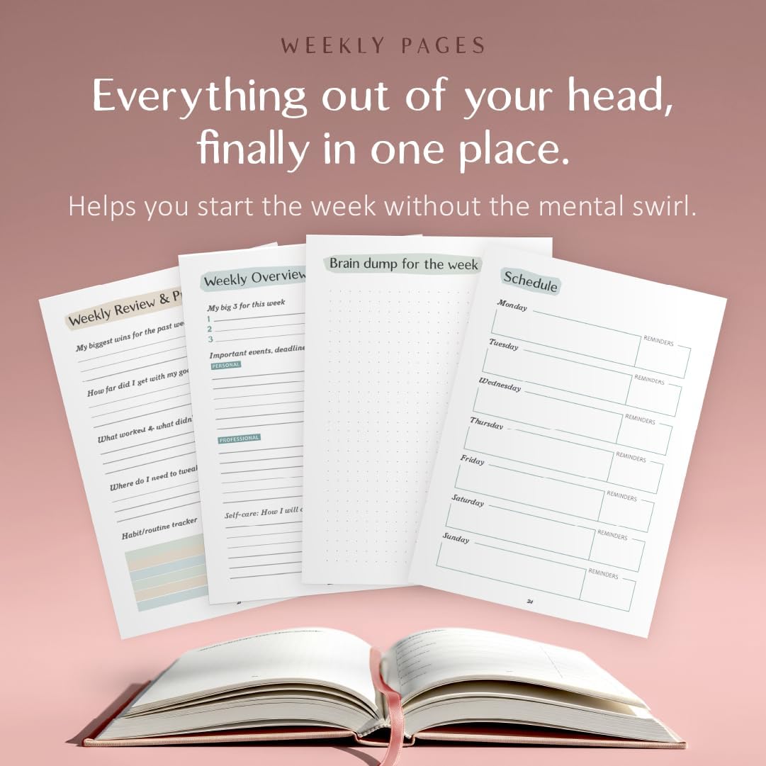 The ADHD Planner for Adults - Undated Daily & Weekly ADHD Journal for Disorganized People, 90 Days - Habit Tracker, Record Emotions & Mood - Academic Goals - Structure & Focus for Adults Brains