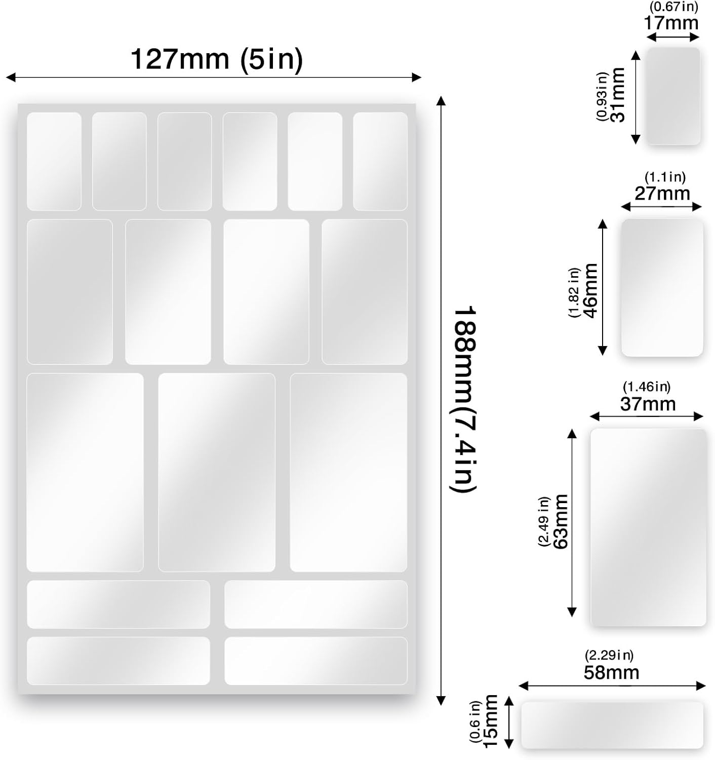 JIEHENG 170Pcs White Removable Labels for Jars with 2 Liquid Chalk Marker | Easy peel off,Self Adhesion Labels stickers for Storage Bins,Food Containers
