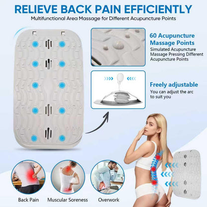 Back Stretcher for Lower Back Pain Relief, Lumbar Support Board | Adjustable air compression decompression device, ergonomic spine stretcher for home office, ABS & EVA material