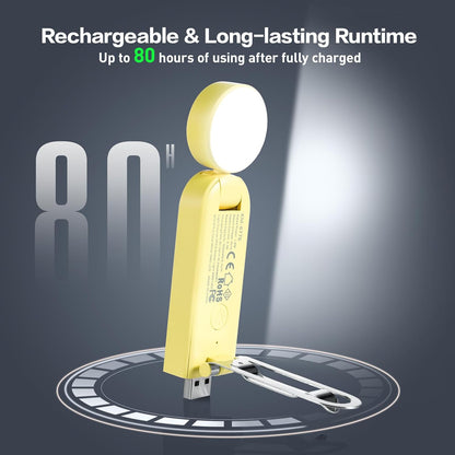 VAVOFO USB Rechargeable Bookmark Reading Light, Blue Light Blocking Amber LEDs for Bedtime Reading - Clip On, 9 Lighting Modes