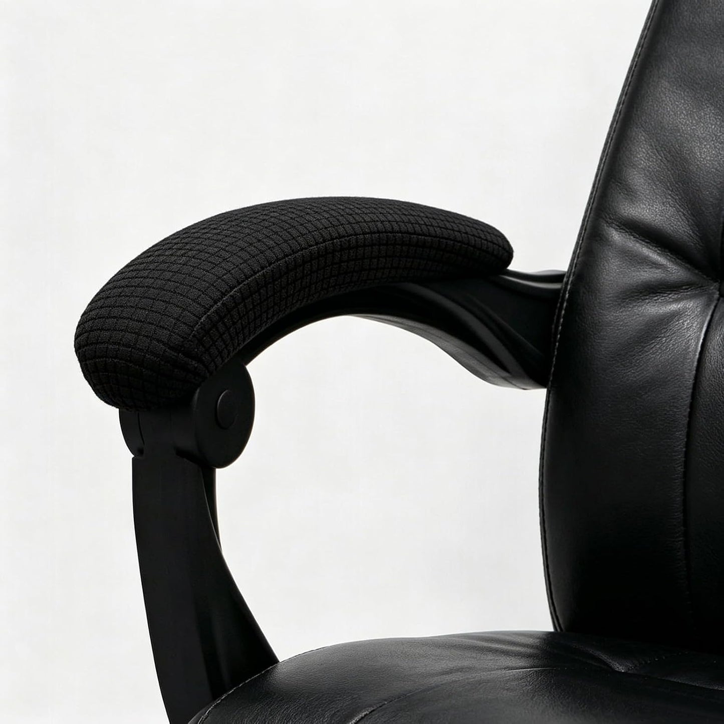 Melaluxe Office Chair Armrest Covers, Stretchable Removable Washable Chair Arm Covers, Elastic Desk Computer Gaming Chair Arm Rest Protector Slipcovers (Black)