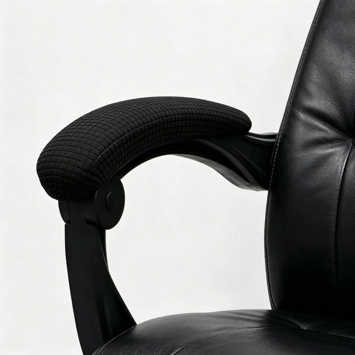 Melaluxe Office Chair Armrest Covers, Stretchable Removable Washable Chair Arm Covers, Elastic Desk Computer Gaming Chair Arm Rest Protector Slipcovers (Black)