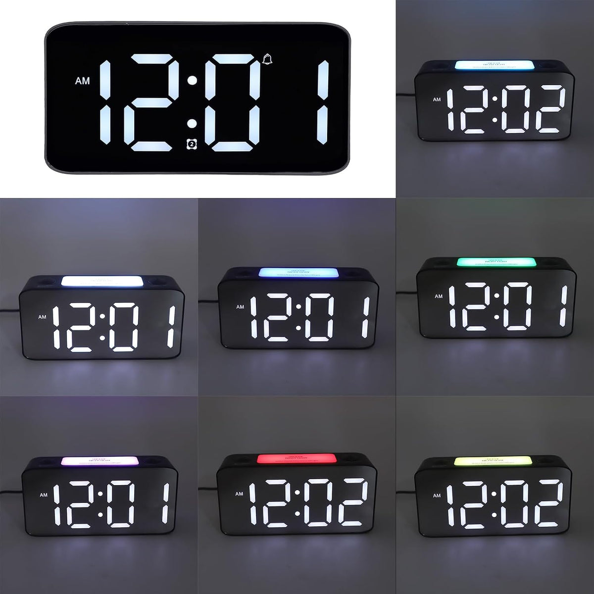 LoudVibrating Alarm Clock for Heavy Sleepers, Alarm Clock with Bed Shaker, Large LED Digital Display Alarm with Corded Vibrator for Hearing Impaired Deaf Teens Adults