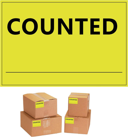 Counted Stickers 2 Inch Counted Inventory Control Labels 500 Pcs Counted Shipping Labels Round Circle Counted Stickers for Round Adhesive Writable Inventory Control Shipping and Inventory (Green)