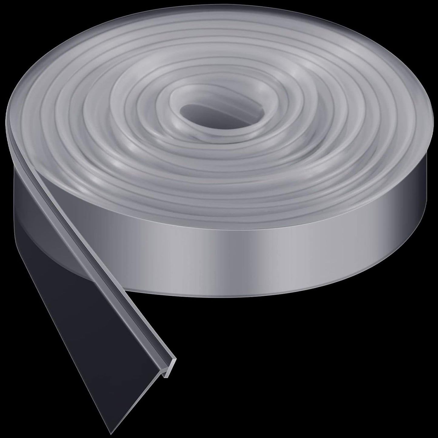 Treela 108-Inch 1" T-Slot Shower Door Seal Strip | Flexible silicone blocks leaks/splashes and replace old, cracked, loose, or missing door sweeps