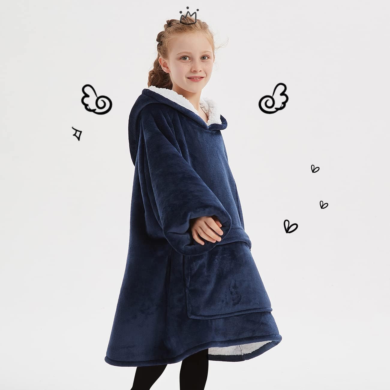 Wearable Blanket Hoodie for Adults With Pocket Strawberry Hoodie | Sherpa, Fuzzy Blanket Hoodie, Oversized Sweatshirt Blanket, Kangaroo Pouch, Cute Birthday Gifts for Sister, Cute Stuff