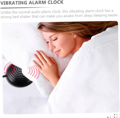 Happyyami Vibrating Alarm Clock with Bed Shaker for Heavy Sleepers and Deaf 3-Piece Set Digital LED Display Loud Sound Suitable for Home Use