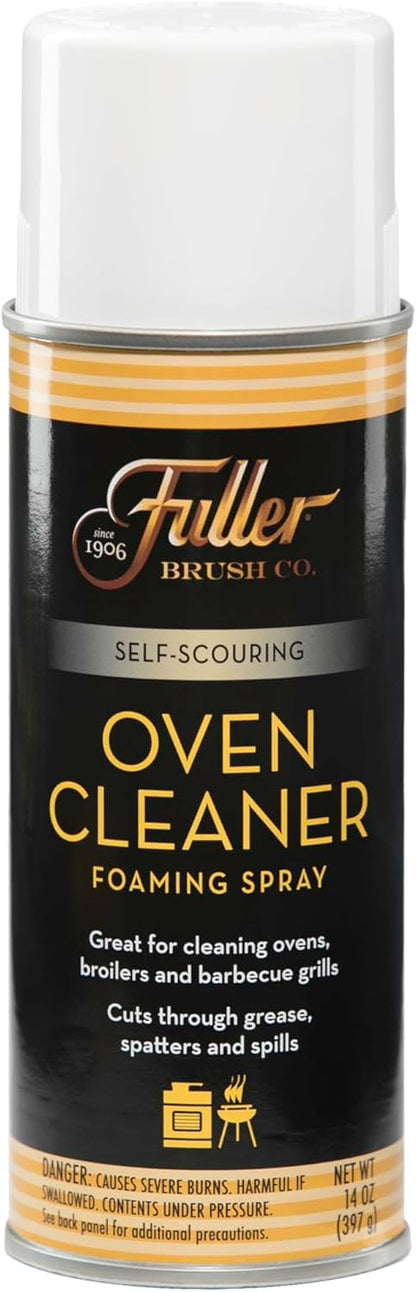 Fuller Brush Heavy Duty Oven Cleaner Spray - Fume Free, Self-Scouring Foam Cuts Baked-On Grease in 10 Min - No Harsh Smell, Minimal Scrubbing - Ovens, Broilers, Grills & Stainless Steel, 14 oz USA
