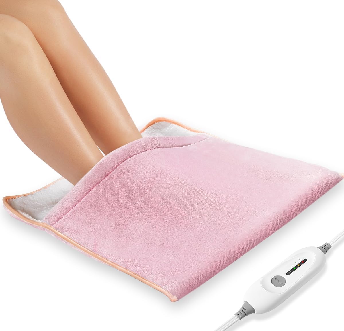 Foot Warmer Electric, Heating Pad King Size Ultra Soft Flannel, Extra Large for Bed, Abdomen, Feet, Back, Cramp, Office/Home Under Desk, 10ft Cord, Auto Off, 22" x 20" - Blue