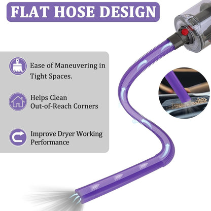 Dryer Vent Lint Vacuum Atttachments and Crevice Tool for Dyson | Gen 5 V15 V15s V12 V11 V10 V9 V8 V7 Detect Outsize Slim Absolute Cyclone Vacuum Dryer Lint Flexible Remove Tool Cleaner Kit