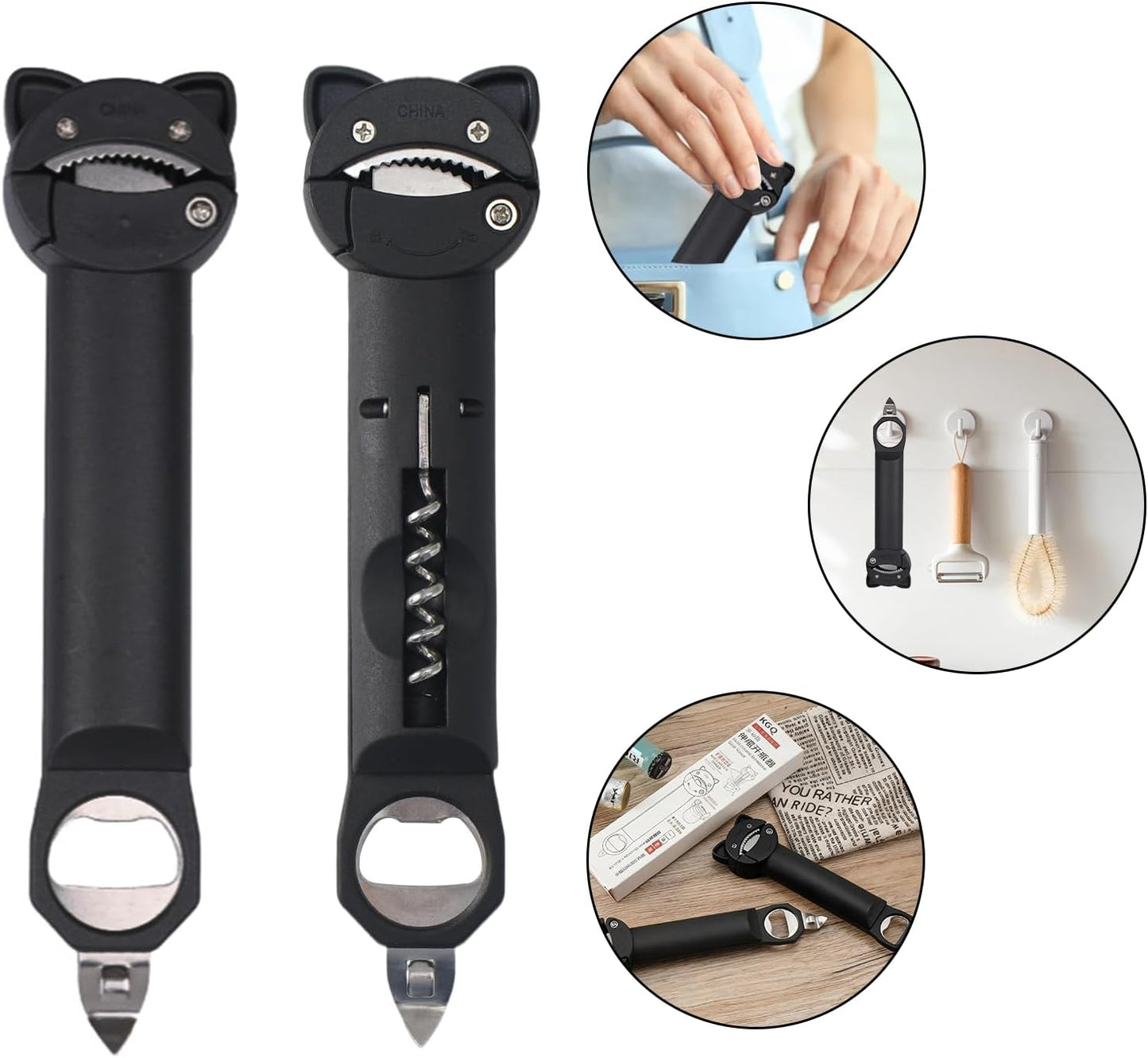 Adjustable Jar Openers Gripper Wine Bottle Can for Seniors Weak Hands