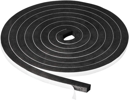 2 Rolls Foam Seal Tape for Door Window Insulation, Soundproof and Shockproof Foam Adhensive Strip, 3/8" Wx3/16 T Single Sided Foam Tape, Cold Air and Draft Closed Cell Seal Strip,Total 32FT