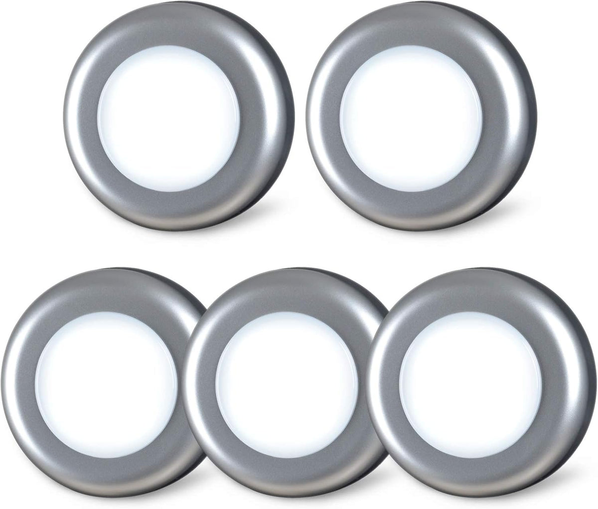 STAR-SPANGLED 2.8” LED Puck Lights Under Cabinet AAA Battery, 5 Pack White