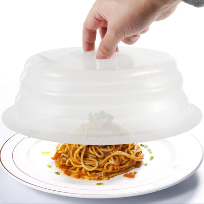 Collapsible Silicone Microwave Plate Cover Splatter Guard | Dishwasher Safe & BPA Free, 11”, Blue