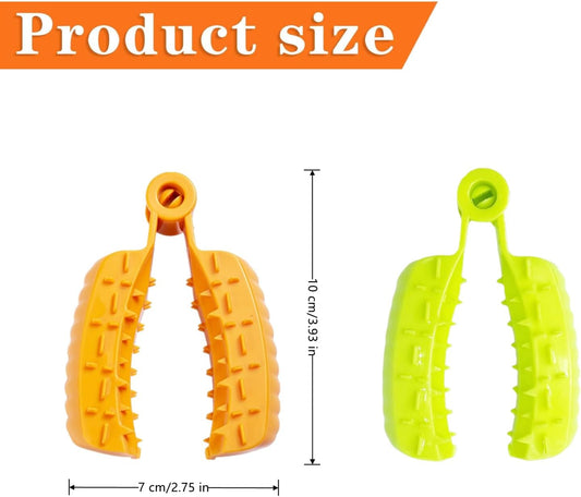 2 Pcs Food Slicer Hand Guard Professional Vegetable Grater Finger Guard Mandoline Holder for Kitchen(Yellow, Green)