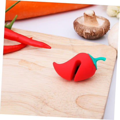 4Pcs Chili Silicone Pot Lid Lifter Heat Resistant Spill Stopper Kitchen Gadget for Preventing Boil Overs and Enhancing Air Circulation