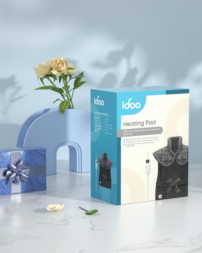 iDOO Heating Pad for Back Pain Relief, Birthday Gifts for Men Women Her Mum, FSA Eligible Items Only List, Weighted Heating Pad for Neck & Shoulders, ETL Electric Heat Pad, 24"x33"