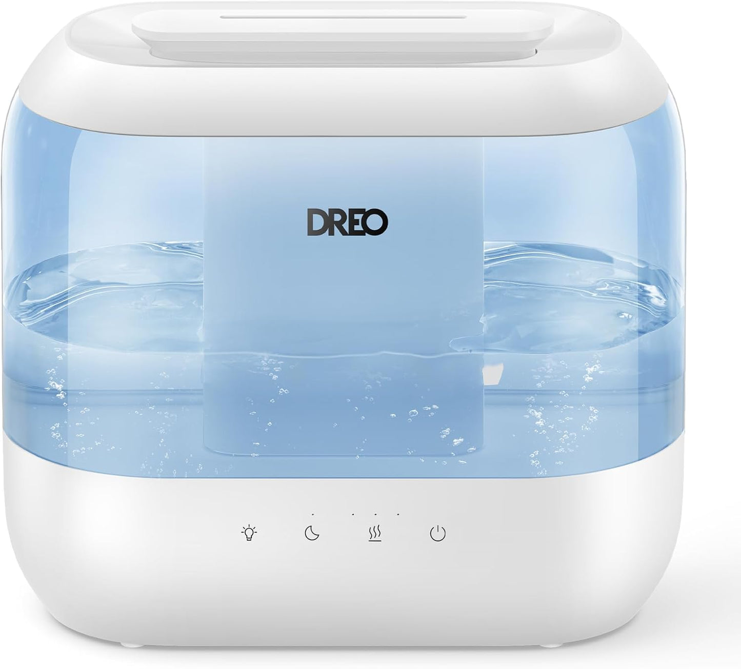 DREO 4L Humidifiers for Bedroom, 36H Runtime, 28 dB Quiet, HM311 | Easy to Refill & Clean, BPA-Free, Nightlight, Supersized Air Humidifiers for Large Room, Baby Nurseries, Plants, Indoor