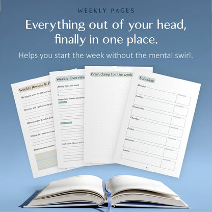The ADHD Planner for Adults - Undated Daily & Weekly ADHD Journal for Disorganized People, 90 Days - Habit Tracker, Record Emotions & Mood - Academic Goals - Structure & Focus for Adults Brains