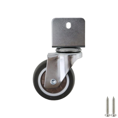 Semetall 4PCS Swivel Caster Wheels Square Cup Furniture Castors (Bronze) | 150kg Load Capacity, with Screws for Piano Feet, Sofa, Table, 1.02 Inch (26mm) Wheels