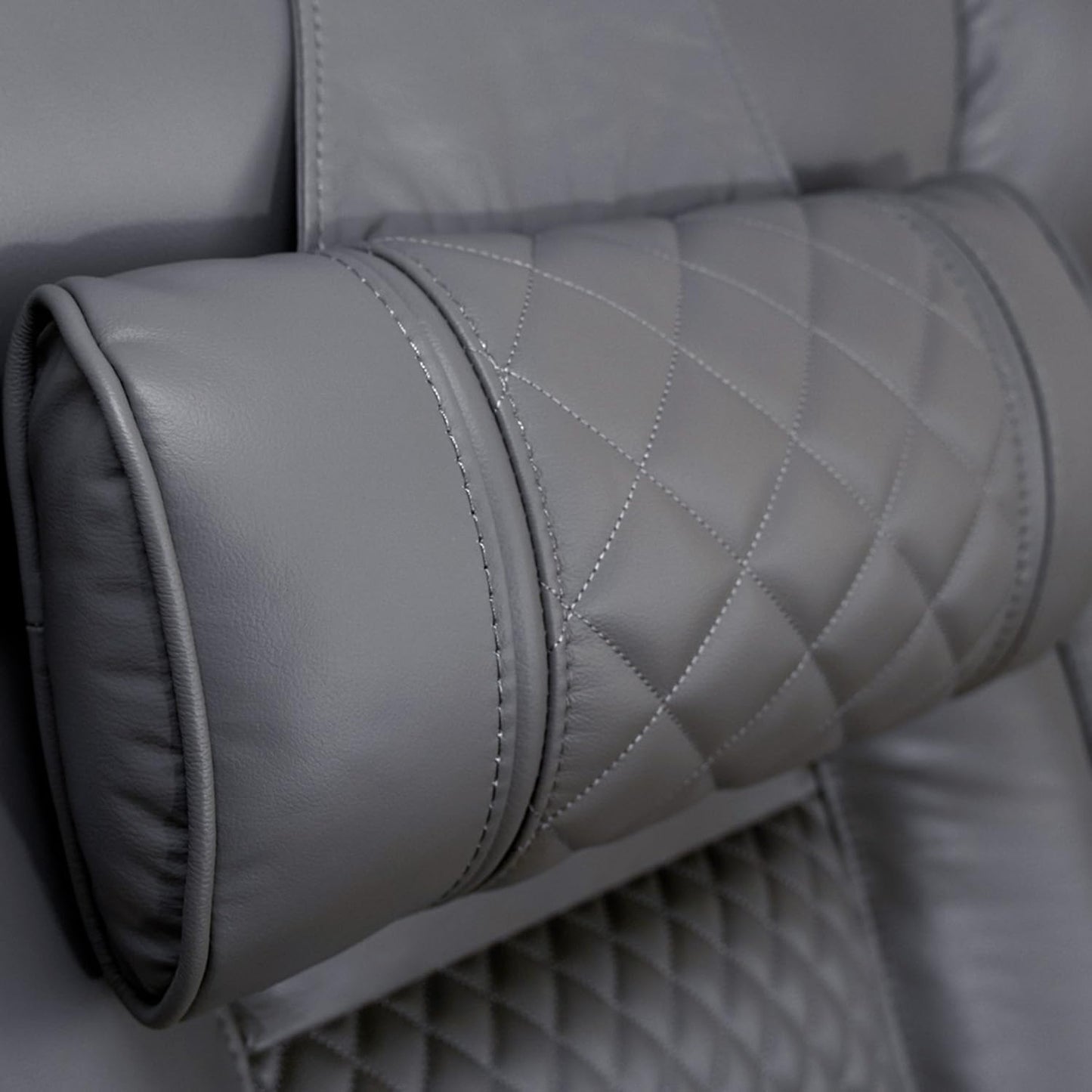 Octane Seating Pillow for Recliner Chairs | Diamond Stitching | Brown Italian Leather