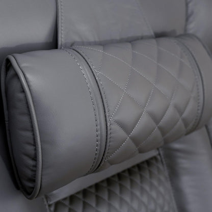 Octane Seating Pillow for Recliner Chairs | Diamond Stitching | Brown Italian Leather