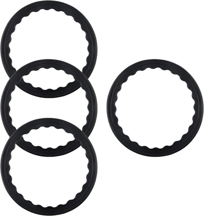 Semetall 1.5 Inch Rubber Caster Cups 8 Pack Black | Non Slip Furniture Coasters Floor Protectors for Bed Couch Table Chair
