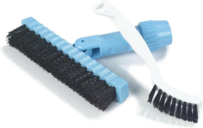 SPARTA Grout Brush with Stiff Nylon Bristles, 8 Inch, White | Flo-Pac, Stiff Crimped Nylon Bristles, 2.75-Inch Brush Section, Narrow Crevices, BPA Free