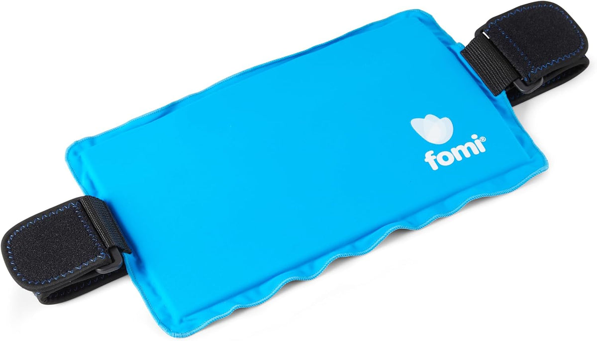 Premium Hot Cold Gel Bead Ice Pack by FOMI Care | Cool Compress for Lower Back, Shoulder, Knee, Bicep, Stomach | Coccyx, Sciatica, Tailbone Pain Relief | Flexible, Reusable Heating Pad | (Blue)
