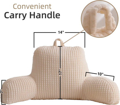 A Nice Night Darkgrey 17" Bed Wedge Pillows with Arms for Sitting