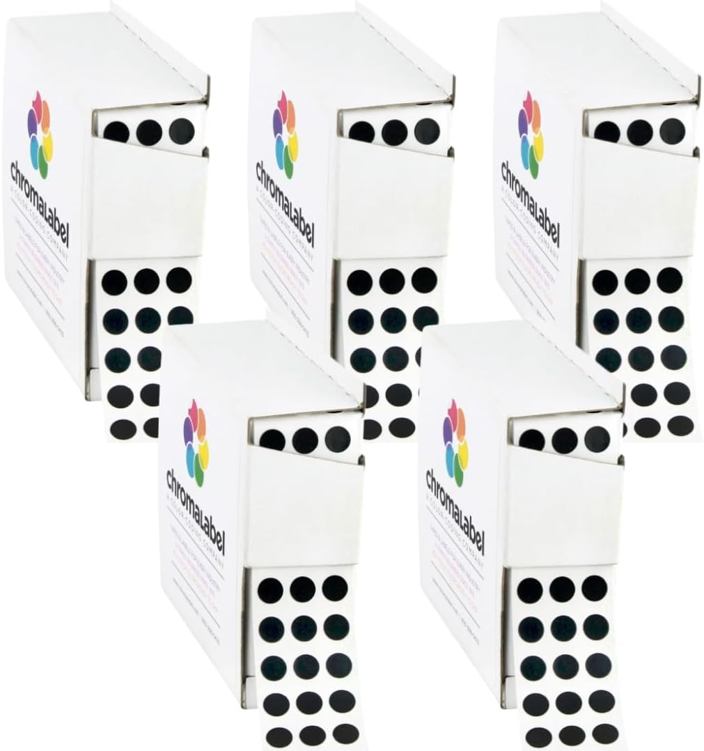 Dark Blue, Red & Yellow Dots, 1/4 Inch, 1000/Box Each Color | Writable Semi-Gloss Circle Labels in Dark Blue, Red and Yellow for Offices, Retail and Classrooms. Made in USA - Colors A