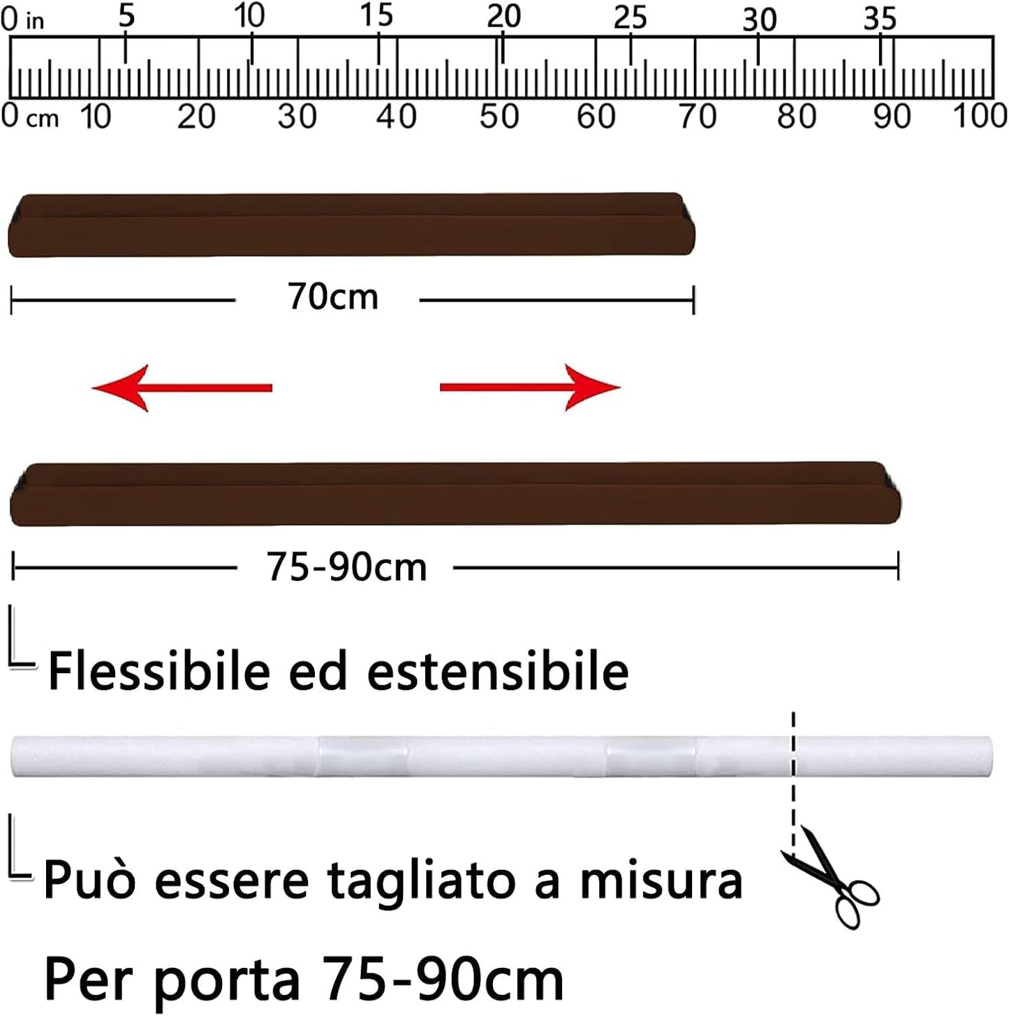 BKSAI Door Draft Stopper for Doors 29-35" No Adhesive Draft Stopper for Bottom of Door Draught Excluder Under Door Wind Blocker Reduce Noise Draught Excluder Sweep Sound Proof(Black) | No Adhesive, For Bottom of Door, Wind Blocker, Reduce Noise, Sound