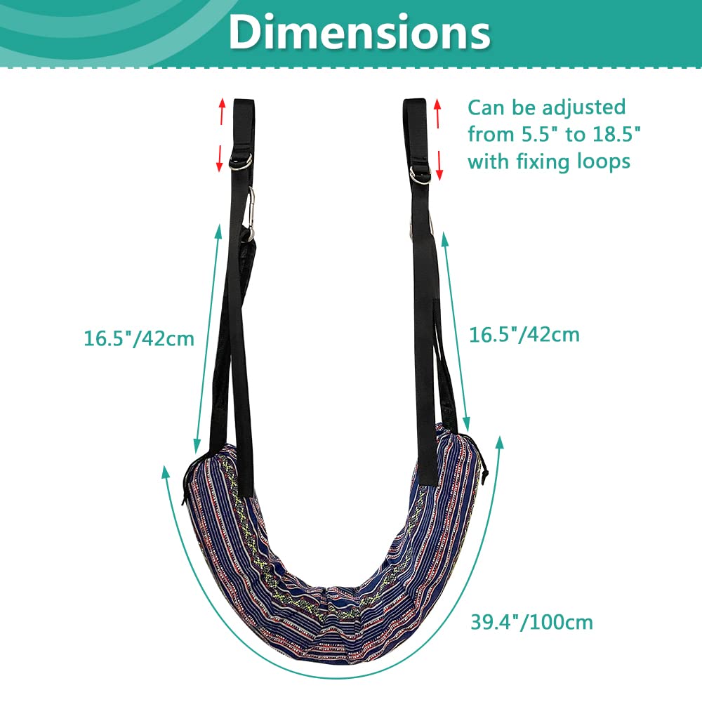 Zelen Spinal Decompression Devices Back Traction Stretcher Spine Decompression Machine Lumbar Traction Device for Lower Back Pain Relief Back Stretching Device Door Traction Pillow
