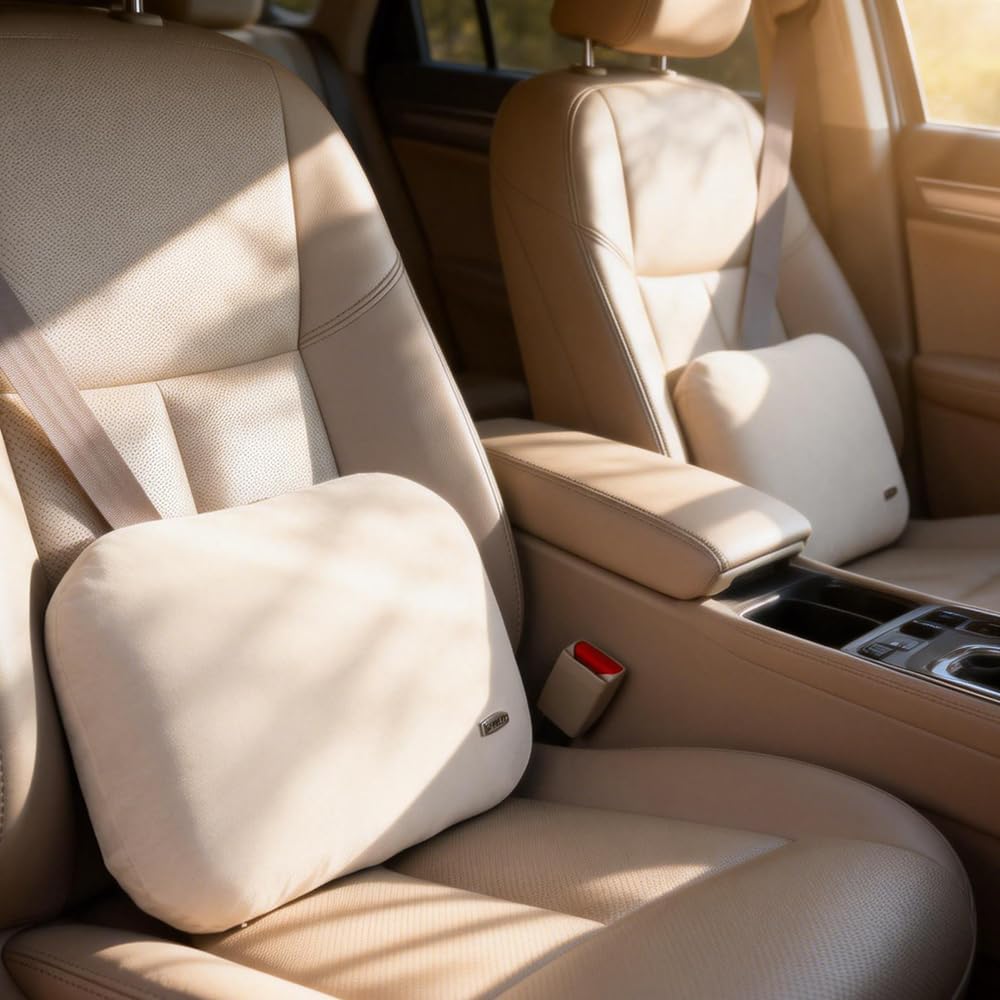 Lower Back Automotive Lumbar Support Pillow for Car Recliner Cushion Black