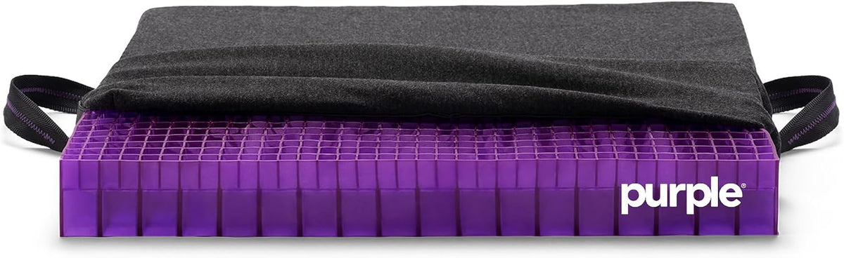 Purple Back Cushion, Lumbar Support Pillow for Office Chair, Car Seat
