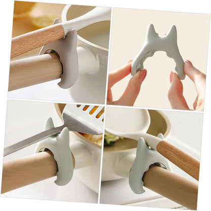 2pcs Silicone Pot Clip Spoon Rest Boil over Spill Lid Preventer Kitchen Spill Stopper Pot Cover Stopper
