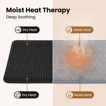 Heating Pad for Neck and Shoulders and Back Pain Relief, Large Size 24”X34” Electric Heating Pad with 9 Heat Setting & 4 Auto-Off Timers - Gifts for Women Men