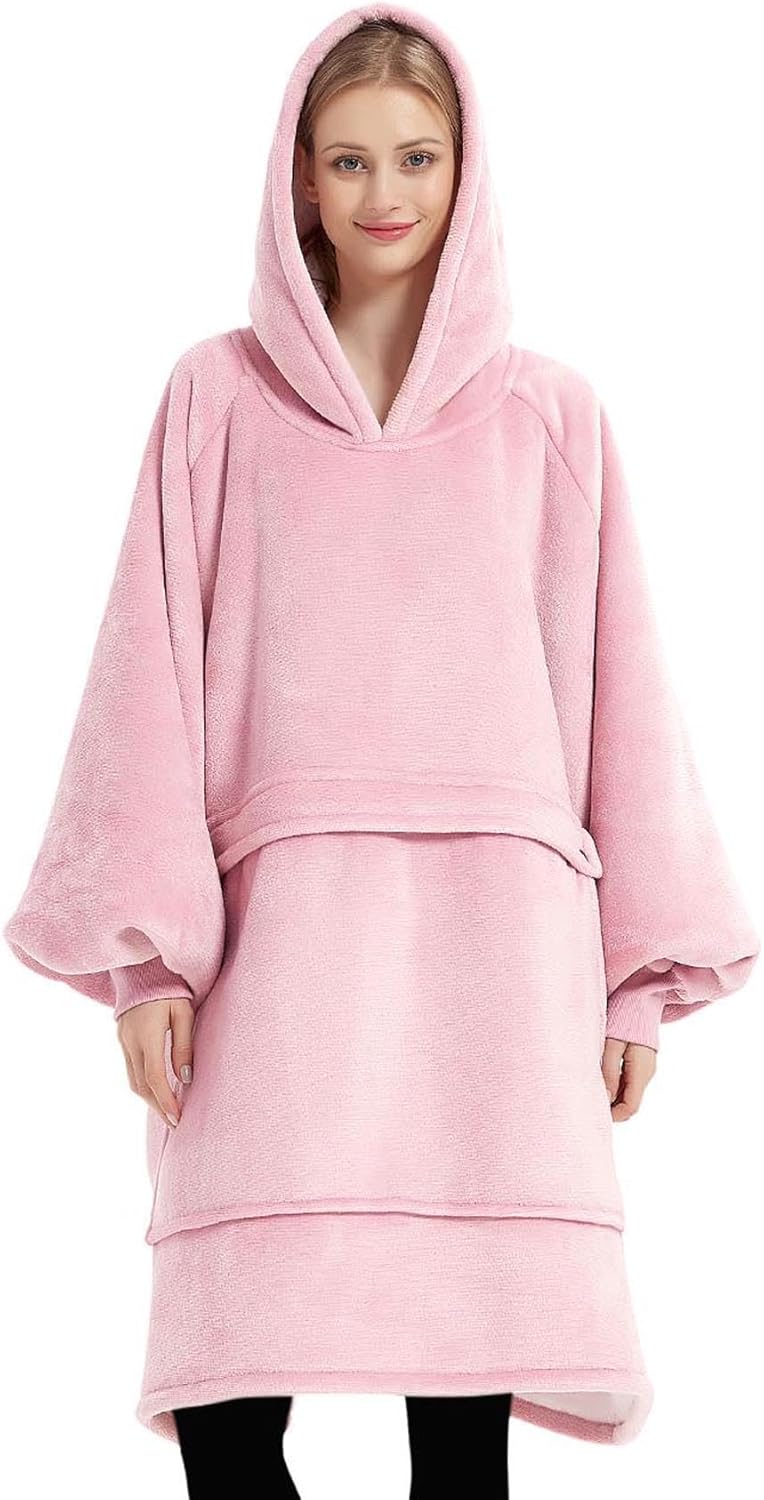 Wearable Blanket Hoodie for Adults With Pocket Strawberry Hoodie | Sherpa, Fuzzy Blanket Hoodie, Oversized Sweatshirt Blanket, Kangaroo Pouch, Cute Birthday Gifts for Sister, Cute Stuff