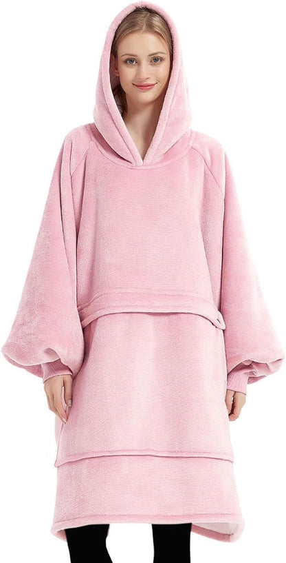 Wearable Blanket Hoodie for Adults With Pocket Strawberry Hoodie | Sherpa, Fuzzy Blanket Hoodie, Oversized Sweatshirt Blanket, Kangaroo Pouch, Cute Birthday Gifts for Sister, Cute Stuff