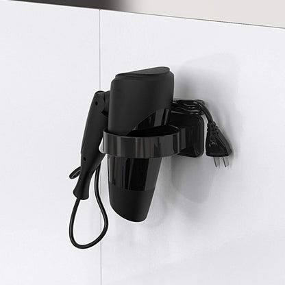 Hair Dryer Holder For Wall Mount , Bathroom Cabinet Door Blow Dryer Stand | Blow Dryer Holders - Extra Large Rim Compatible with Most Hair Dryers, Mount Chrome Finished (Silvery)