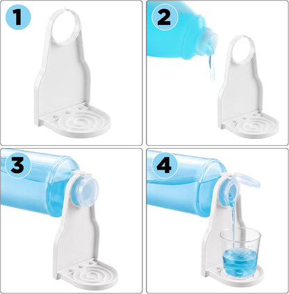 2 Pack Laundry Detergent Dispenser Cup Holder Drip Catcher | Organizer Firmly Holds on Bottle Spouts for No More Leaks or Mess in Laundry Room Organization
