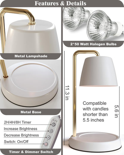 White Candle Warmer Lamp