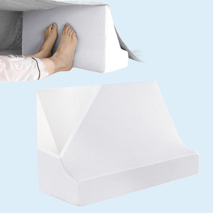 Blanket Lifter for Feet – Bed Sheet Raiser, Post-Surgery Foot Elevation Pillow with Removable Washable Cover – Leg, Knee & Ankle Pain Relief for Arthritis, Neuropathy & Recovery (White)