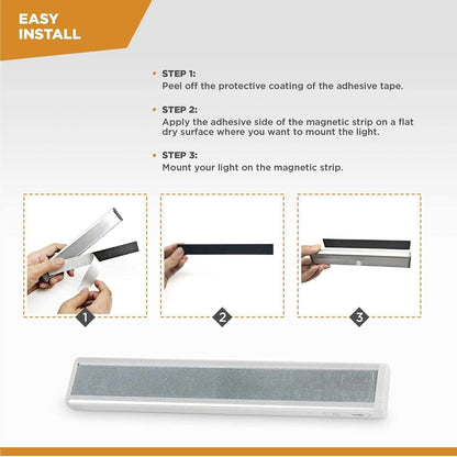 VYANLIGHT Under Cabinet Lighting – Motion Sensor Closet Lights, Battery Operated LED Strip Light Bar, Stick-On Wireless Indoor Lights for Kitchen, Pantry, Hallway, Stairs, 6 Pack