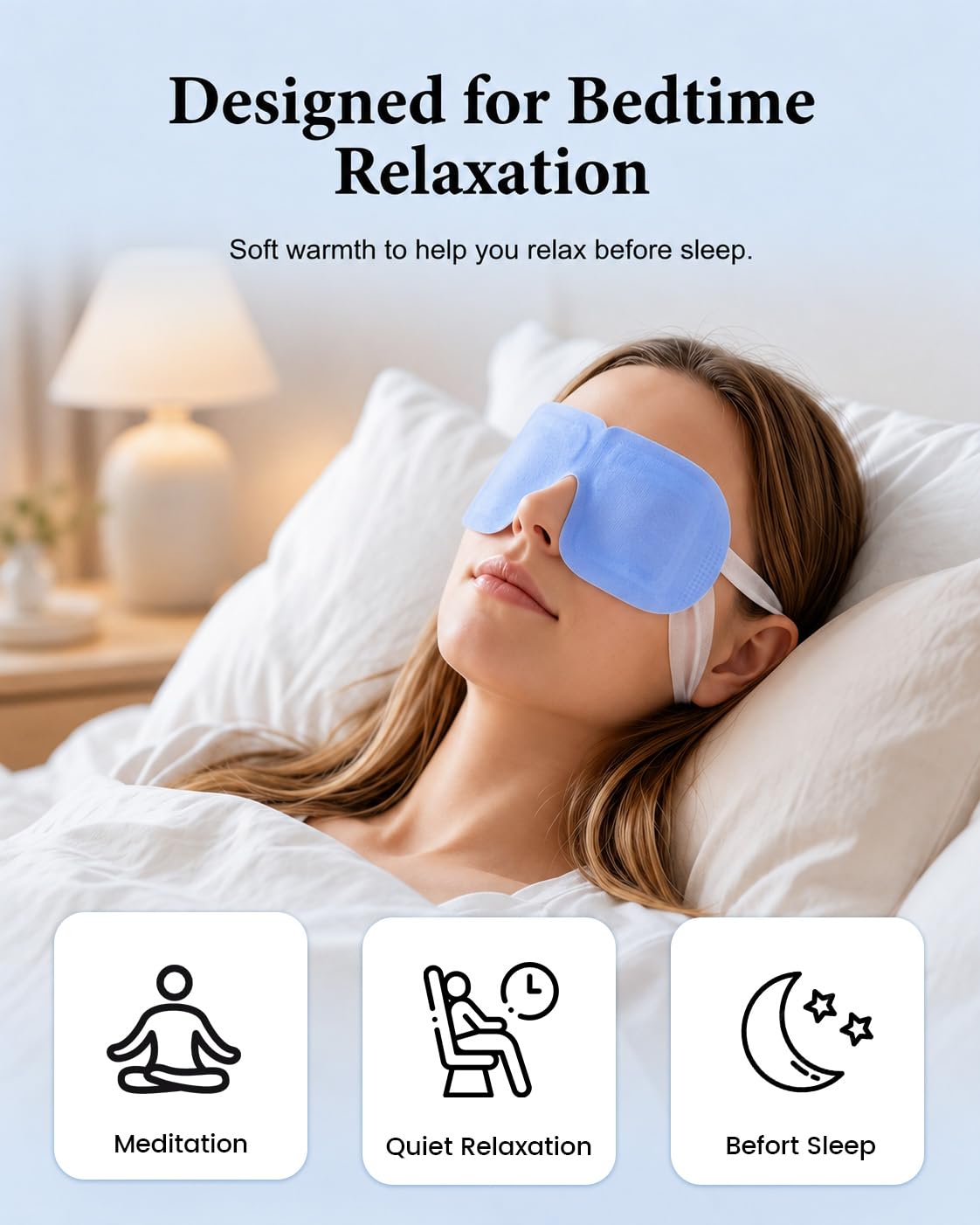 16 Pack Steam Eye Masks for Dry Eyes, Disposable Self-Heating Warm Compress