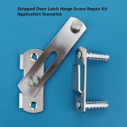 Screw Door Security Hardware Reinforcement Jamb Repair Kit - Terrific Solution for Stripped Door Hinge, Damaged Screw Repair (Black)